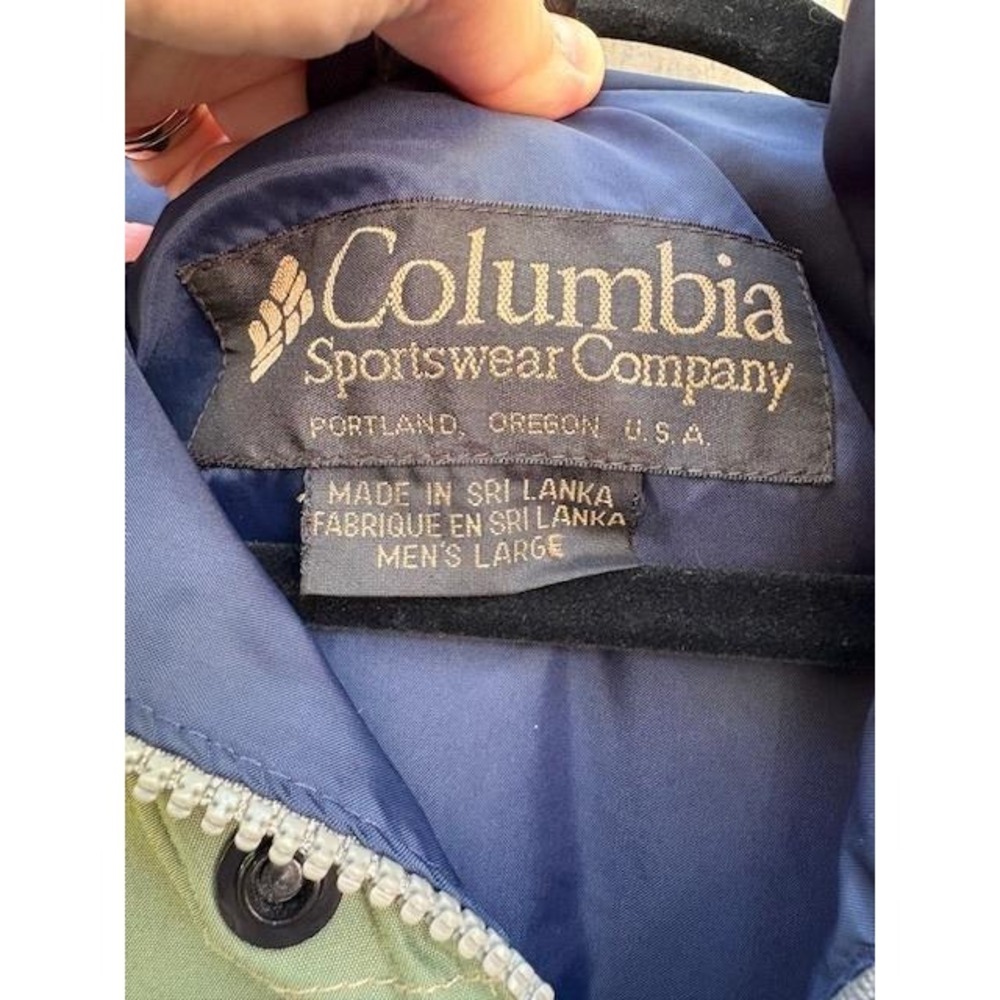 Vintage Columbia Convert Sportswear Jacket Mens Large Olive Green Hooded Jacket - Picture 4 of 6